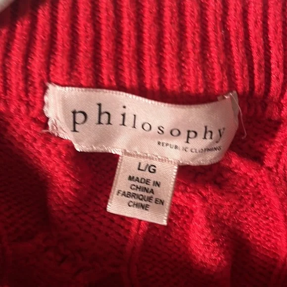 Philosophy Republic red sweater - Picture 2 of 3
